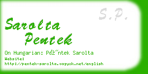 sarolta pentek business card